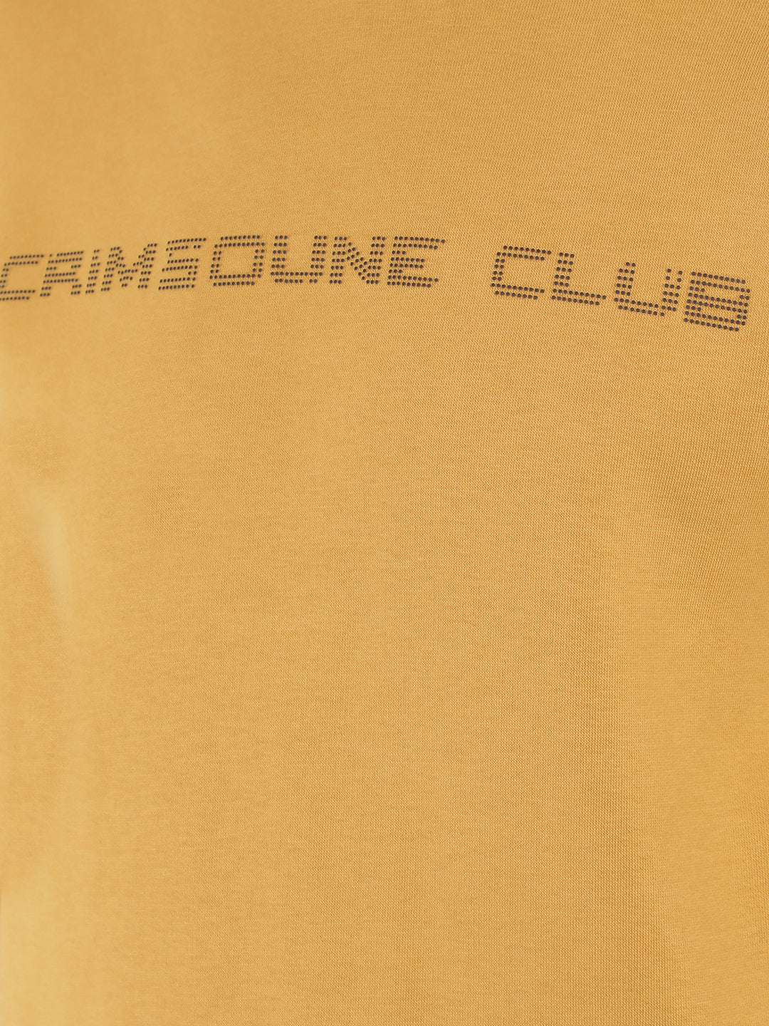 Mustard Typographic Print Hooded Neck Sweatshirt-Men Sweatshirts-Crimsoune Club