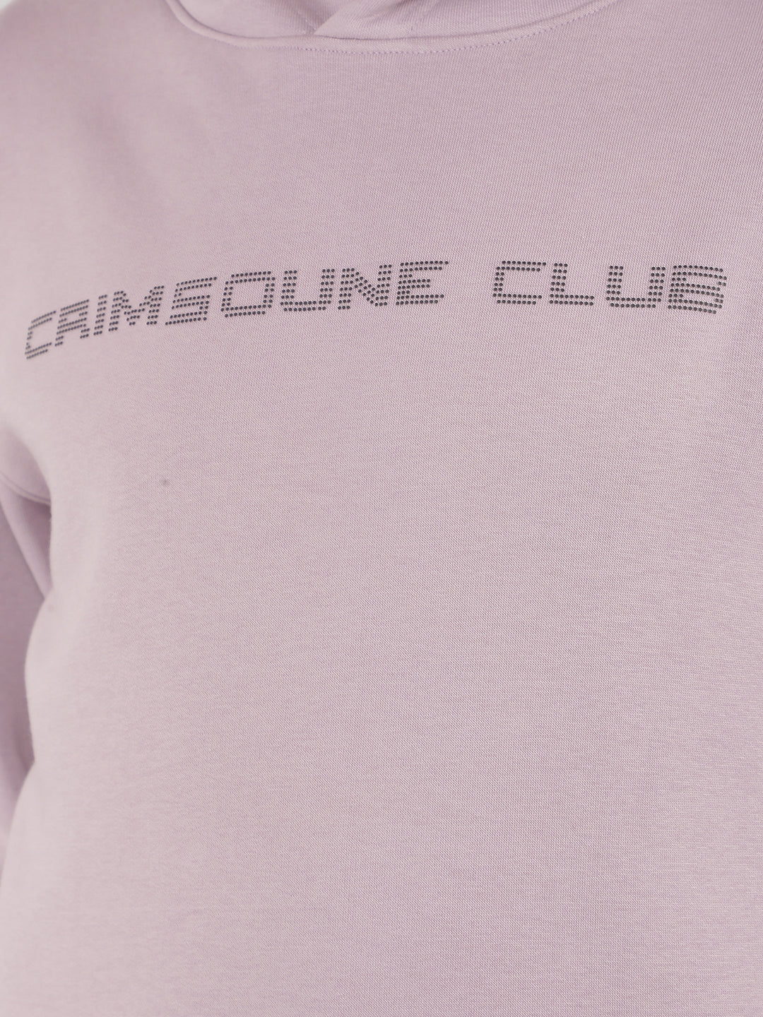 Purple Typographic Print Hooded Neck Sweatshirt-Men Sweatshirts-Crimsoune Club