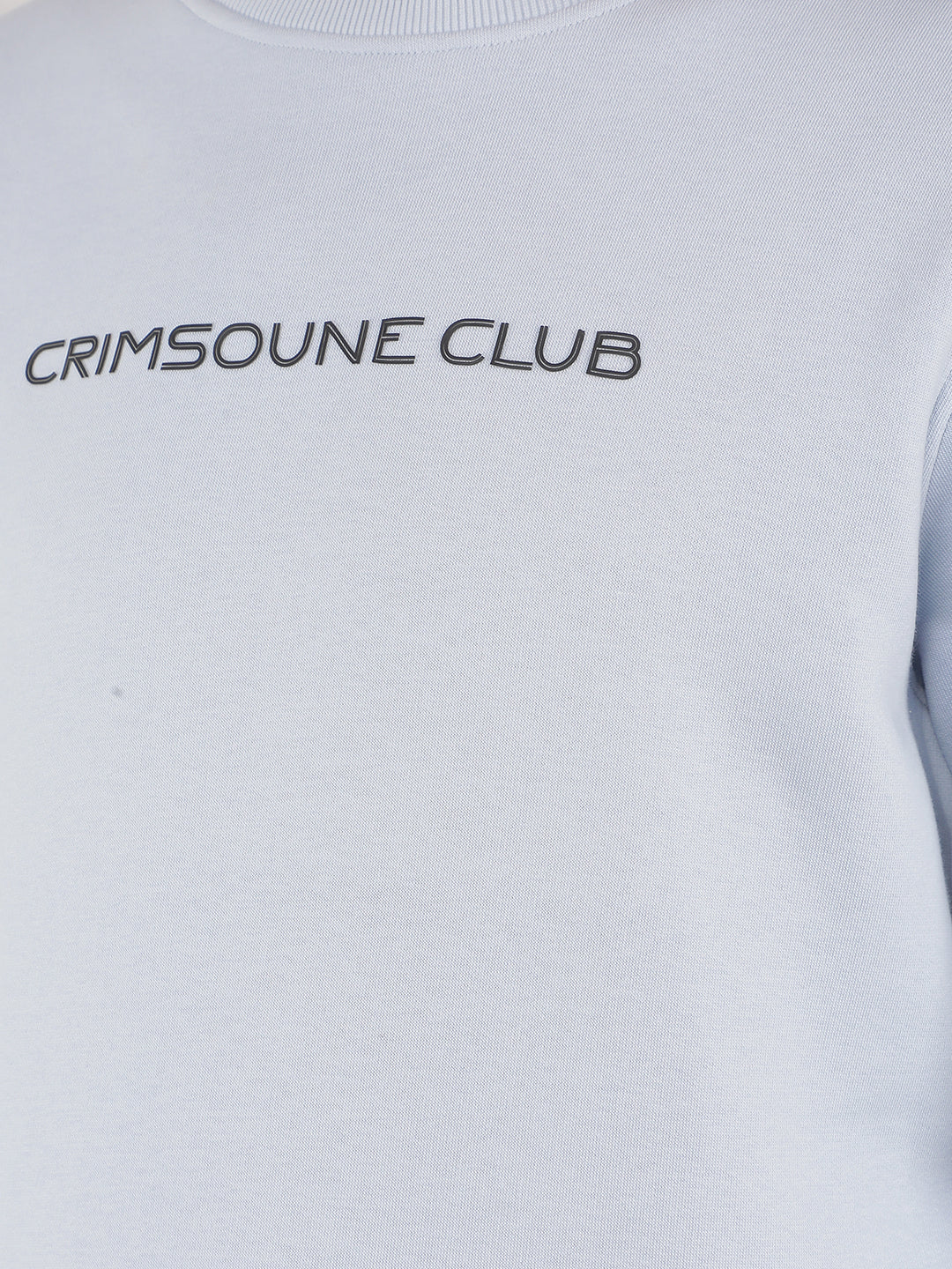 Blue Typographic Print Sweatshirt-Men Sweatshirts-Crimsoune Club