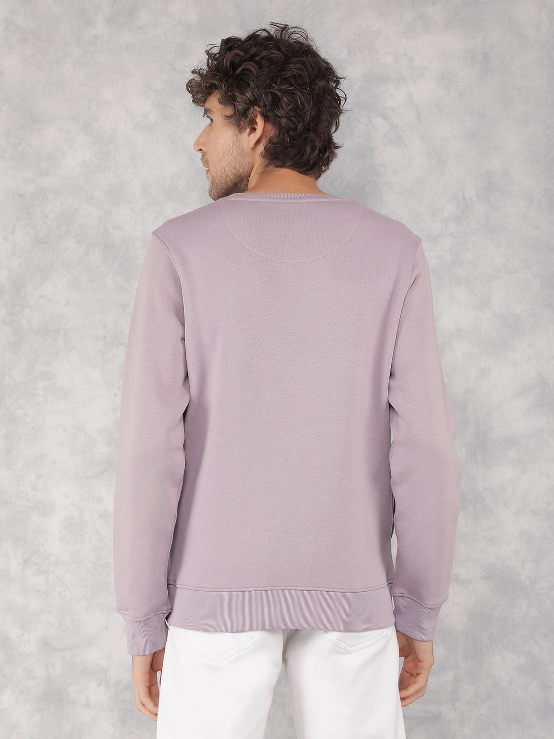 Purple Typographic Print Sweatshirt-Men Sweatshirts-Crimsoune Club
