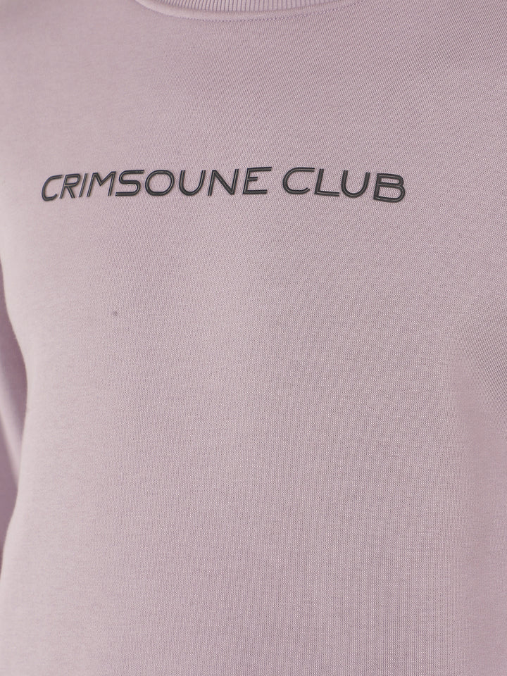 Purple Typographic Print Sweatshirt-Men Sweatshirts-Crimsoune Club