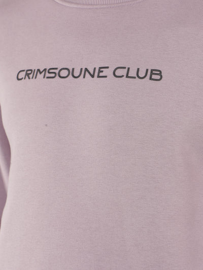 Purple Typographic Print Sweatshirt-Men Sweatshirts-Crimsoune Club