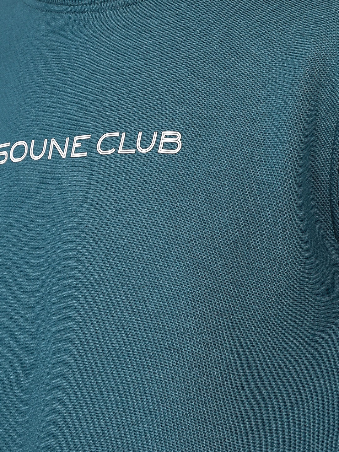 Green Typographic Print Sweatshirt-Men Sweatshirts-Crimsoune Club