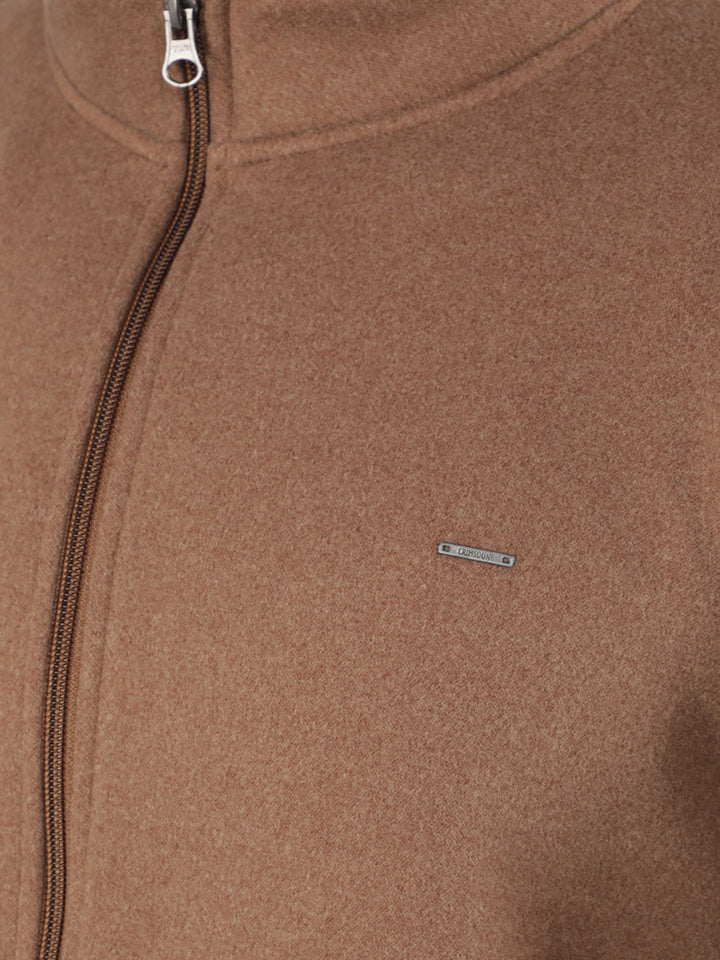 Brown Textured Print Sweatshirt-Men Sweatshirts-Crimsoune Club