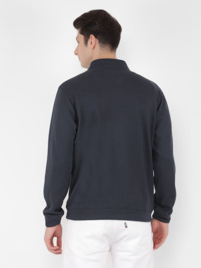 Navy Blue Sweatshirt-Men Sweatshirts-Crimsoune Club