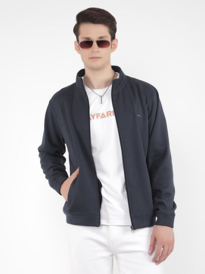 Navy Blue Sweatshirt-Men Sweatshirts-Crimsoune Club
