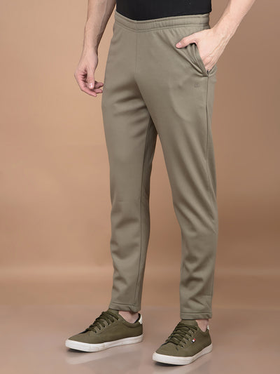 Olive High Neck Tracksuit-Men Track-Suits-Crimsoune Club