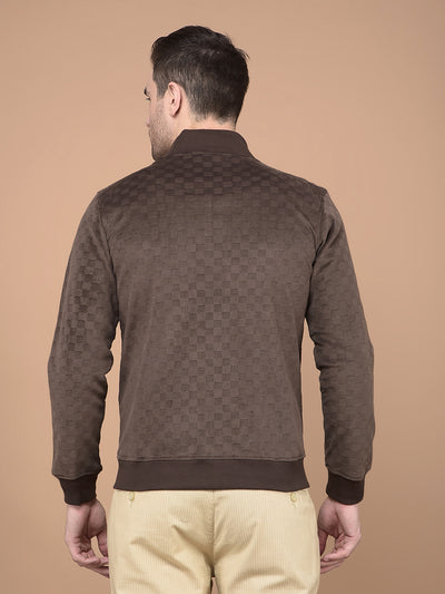 Brown Sweatshirt-Men Sweatshirts-Crimsoune Club