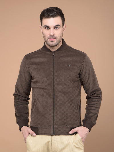 Brown Sweatshirt-Men Sweatshirts-Crimsoune Club