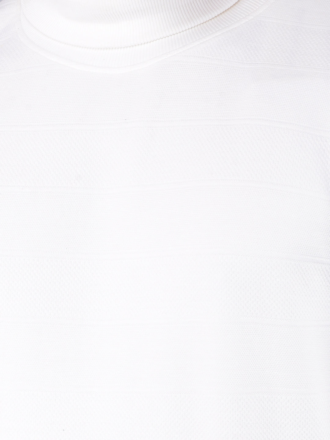 White Turtle Neck Sweatshirt-Men Sweatshirts-Crimsoune Club