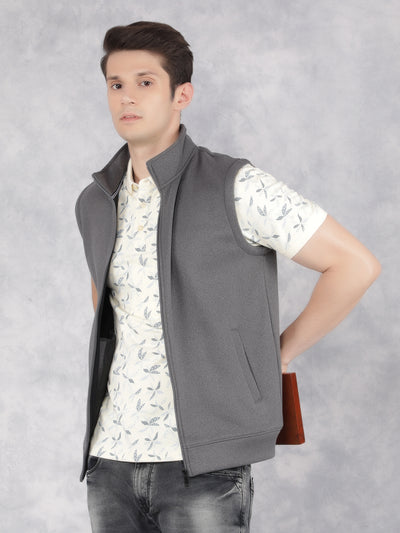 Grey Sweatshirt-Men Sweatshirts-Crimsoune Club