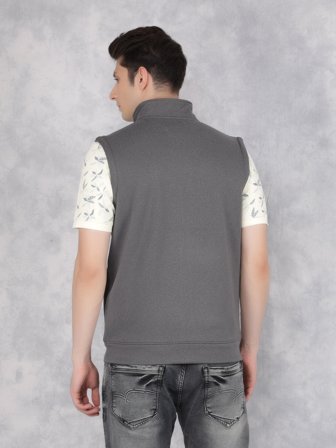 Grey Sweatshirt-Men Sweatshirts-Crimsoune Club