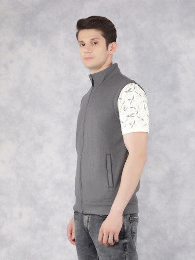 Grey Sweatshirt-Men Sweatshirts-Crimsoune Club