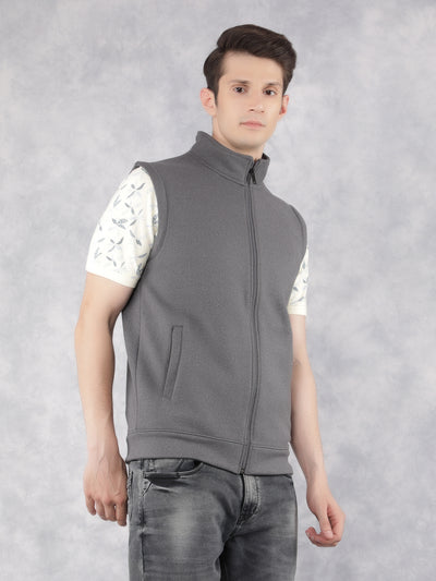 Grey Sweatshirt-Men Sweatshirts-Crimsoune Club