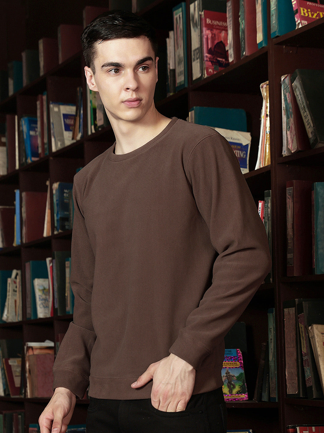 Urban Terracotta Brown Sweatshirt-Men Sweatshirts-Crimsoune Club