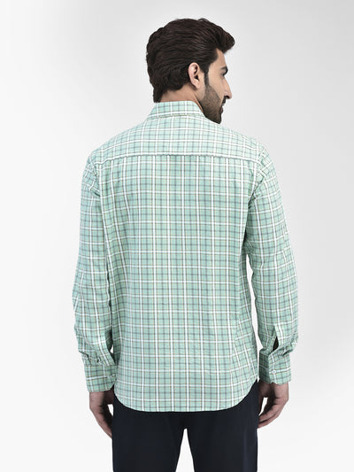 Check Green Shirt-Men Shirts-Crimsoune Club