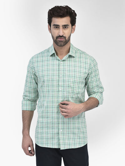 Check Green Shirt-Men Shirts-Crimsoune Club