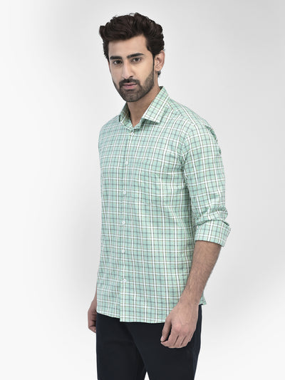 Check Green Shirt-Men Shirts-Crimsoune Club