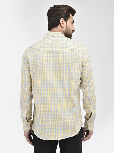 Check Yellow Shirt-Men Shirts-Crimsoune Club