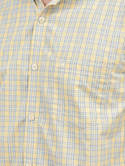 Check Yellow Shirt-Men Shirts-Crimsoune Club