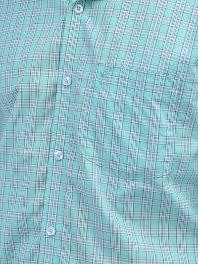 Check Blue Shirt-Men Shirts-Crimsoune Club