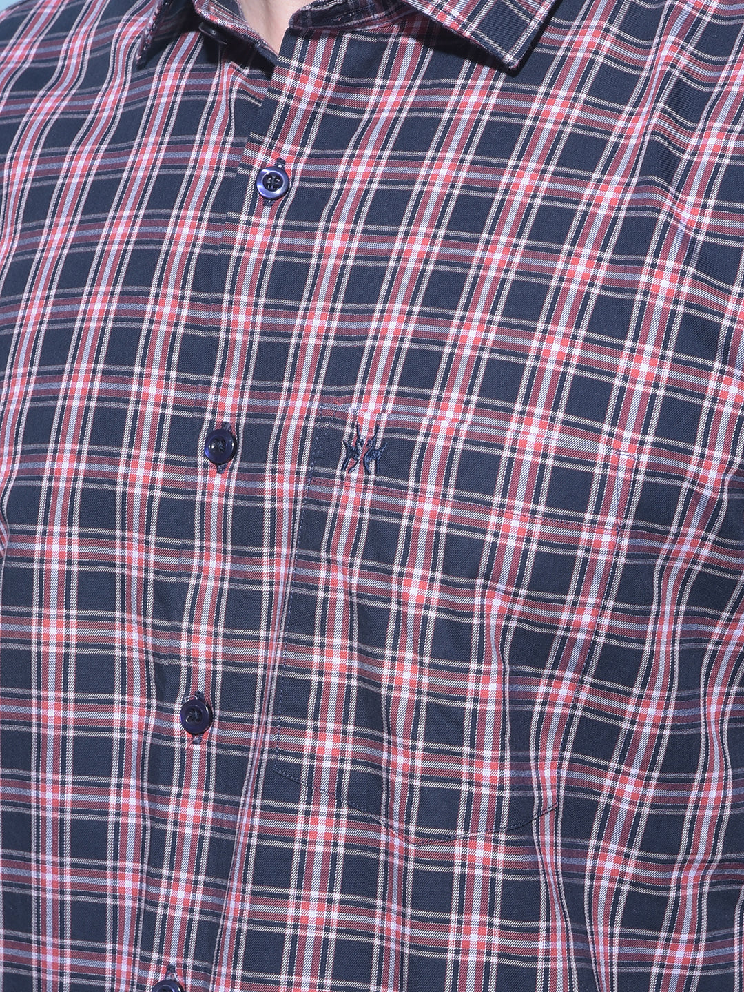 Red Tartan Check 100% Cotton Shirt-Men Shirts-Crimsoune Club