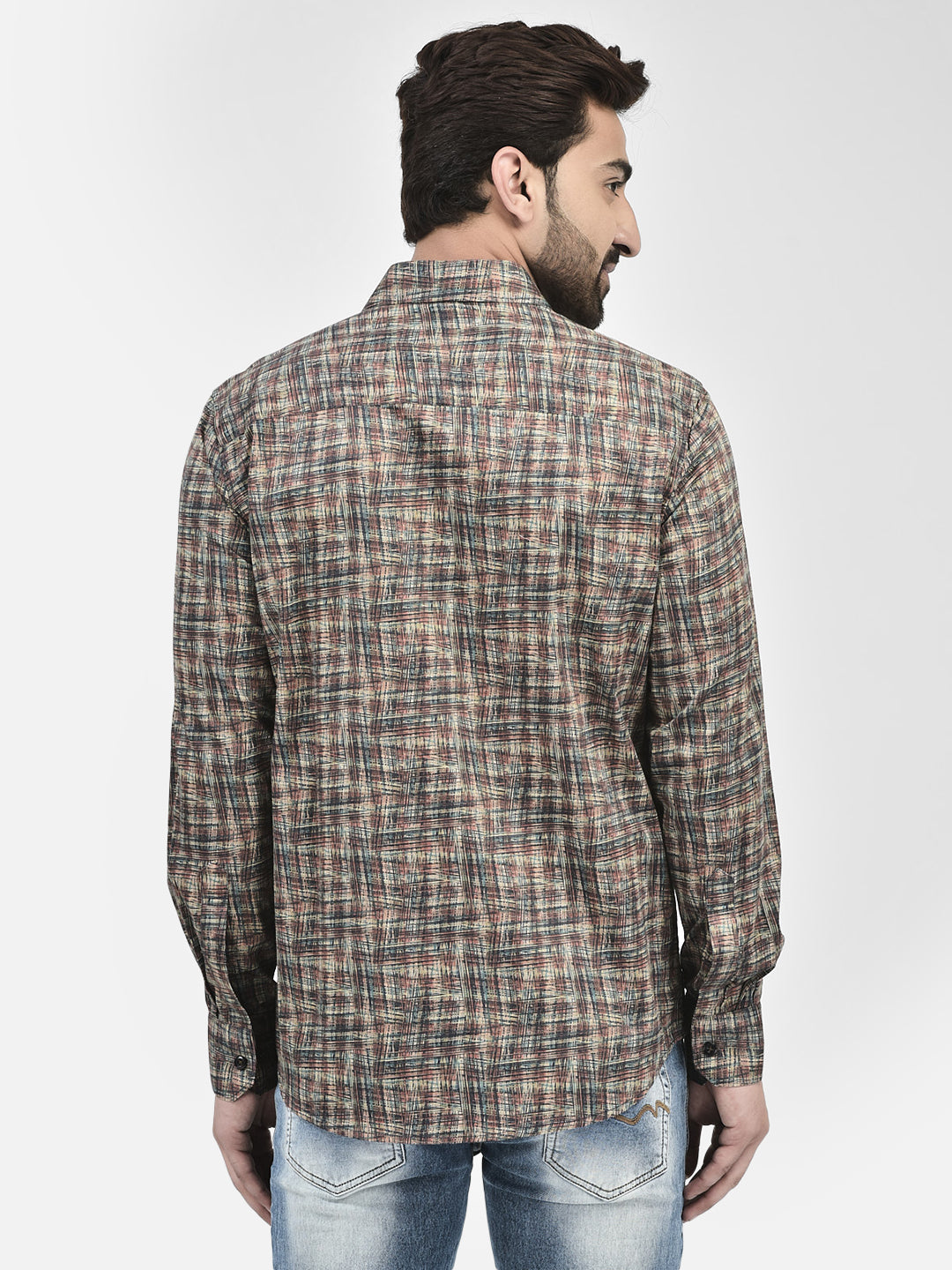 Textured Multicolored Shirt-Men Shirts-Crimsoune Club