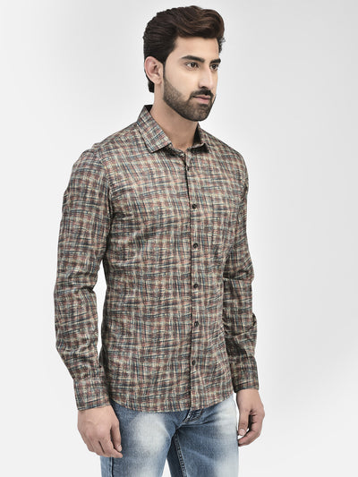 Textured Multicolored Shirt-Men Shirts-Crimsoune Club