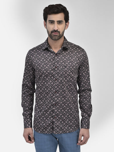 Floral Pink Shirt-Men Shirts-Crimsoune Club