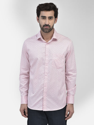 Floral Pink Shirt-Men Shirts-Crimsoune Club