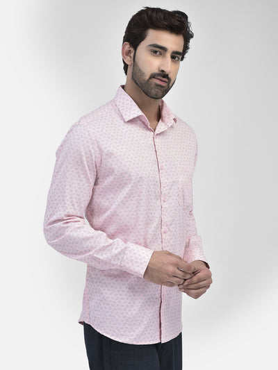 Floral Pink Shirt-Men Shirts-Crimsoune Club