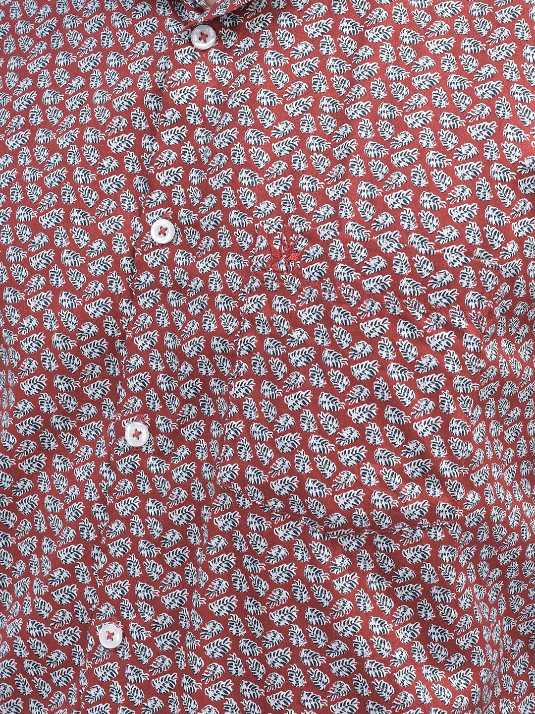 Floral Red Shirt-Men Shirts-Crimsoune Club