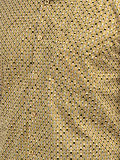 Printed Mustard Shirt-Men Shirts-Crimsoune Club