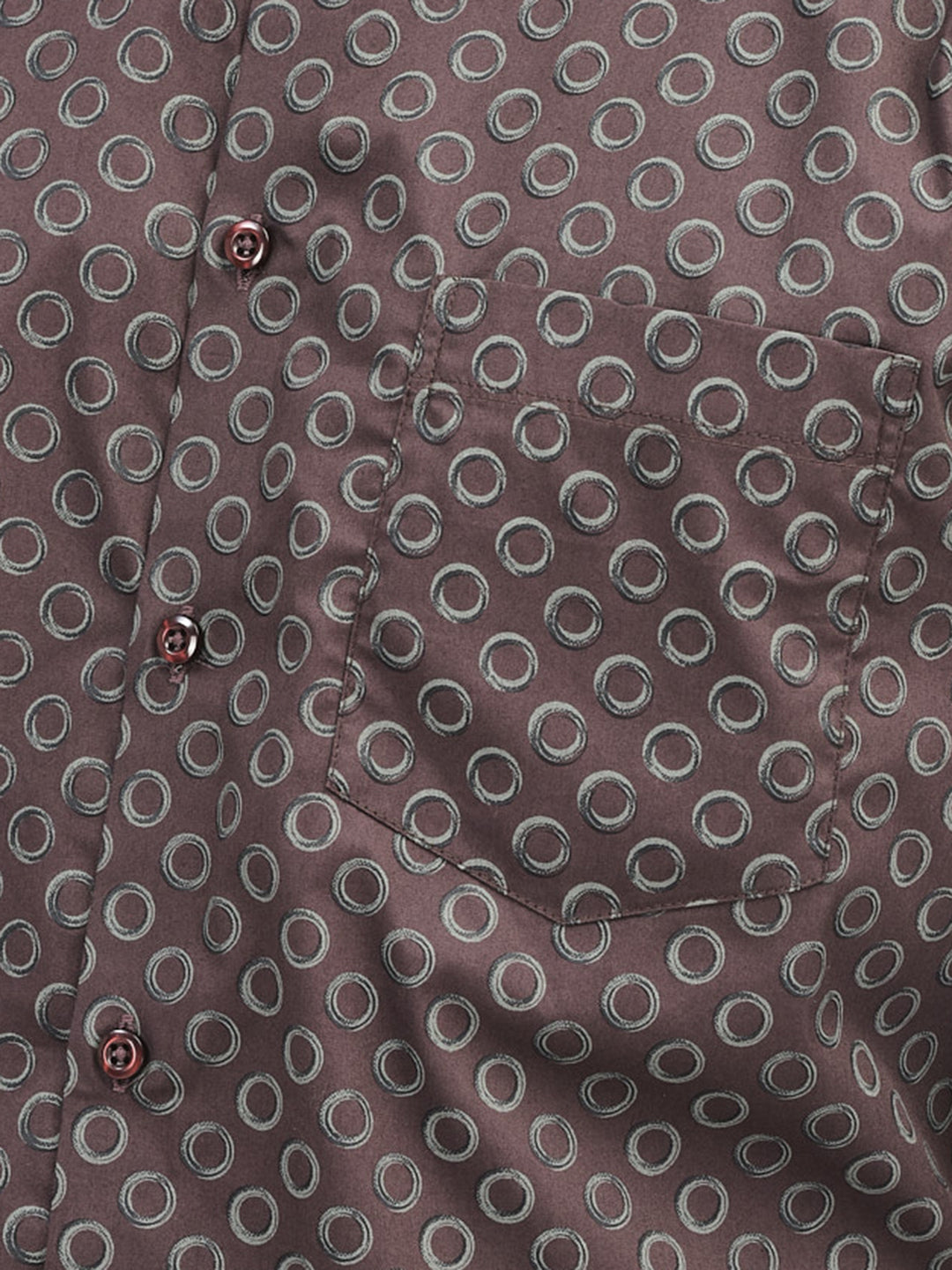 Printed Brown Shirt-Men Shirts-Crimsoune Club
