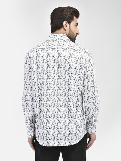 Floral Grey Shirt-Men Shirts-Crimsoune Club