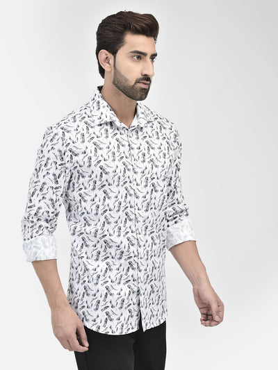 Floral Grey Shirt-Men Shirts-Crimsoune Club