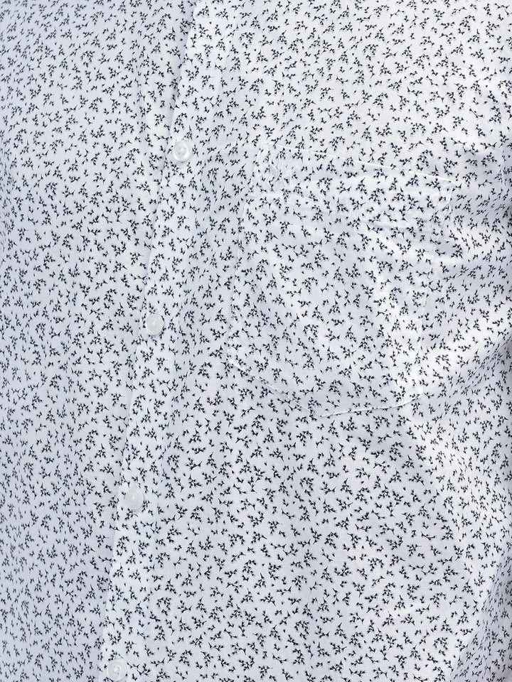 Floral White Shirt-Men Shirts-Crimsoune Club