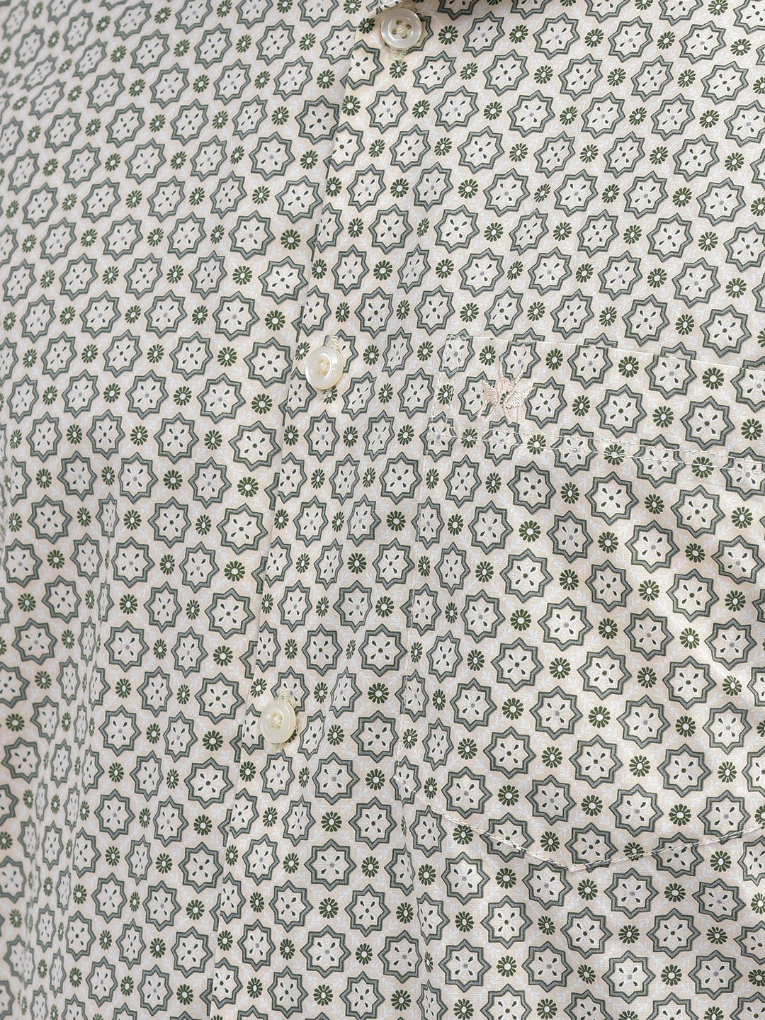 Printed Beige Shirt-Men Shirts-Crimsoune Club