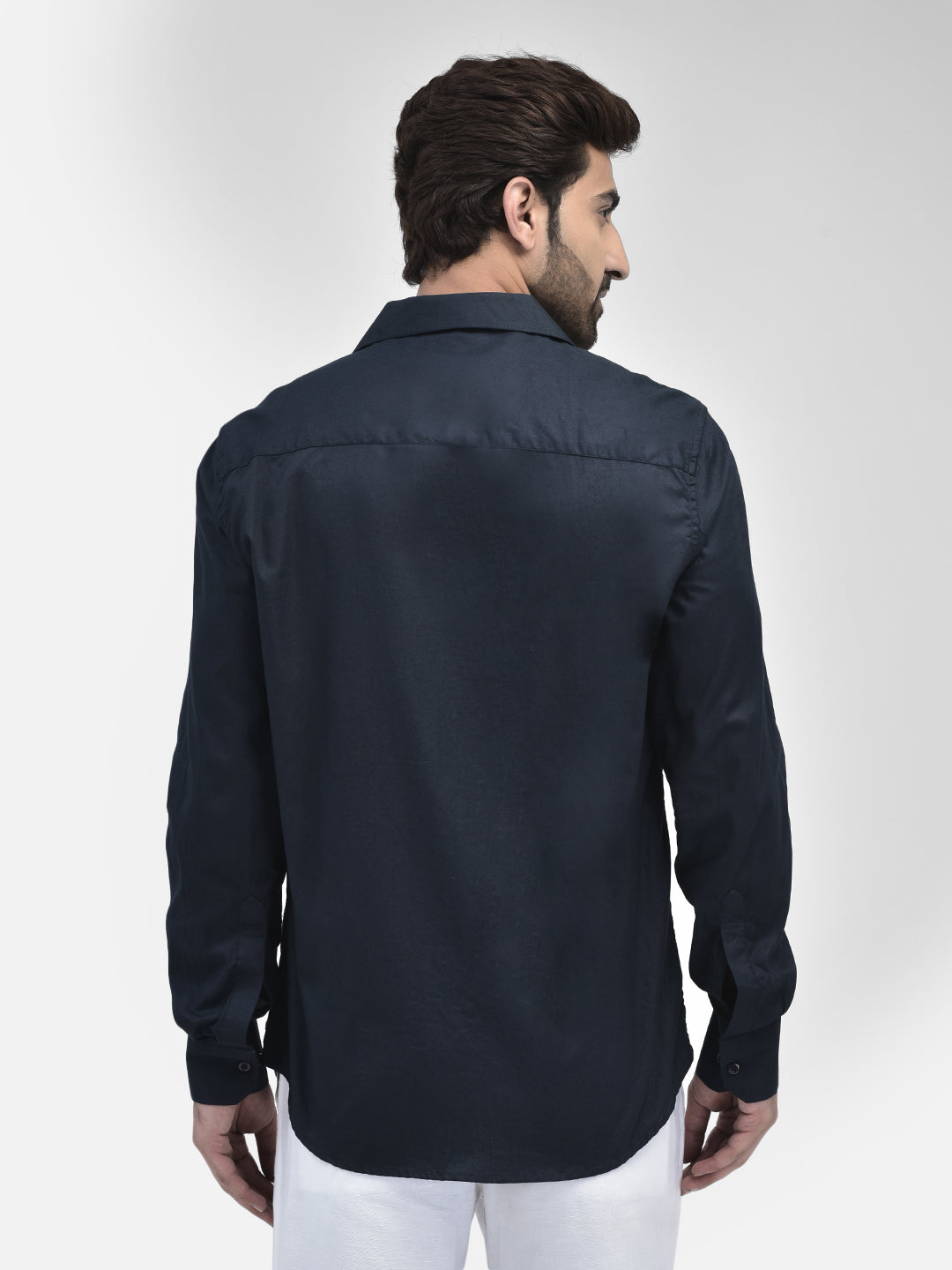 Navy Blue Shirt-Men Shirts-Crimsoune Club