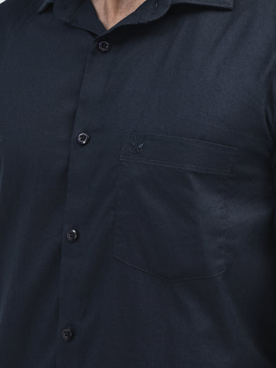 Navy Blue Shirt-Men Shirts-Crimsoune Club