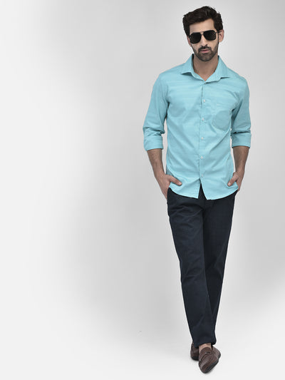 Striped Blue Shirt-Men Shirts-Crimsoune Club