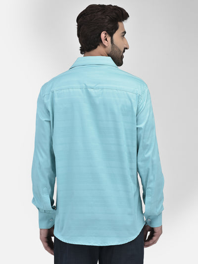 Striped Blue Shirt-Men Shirts-Crimsoune Club