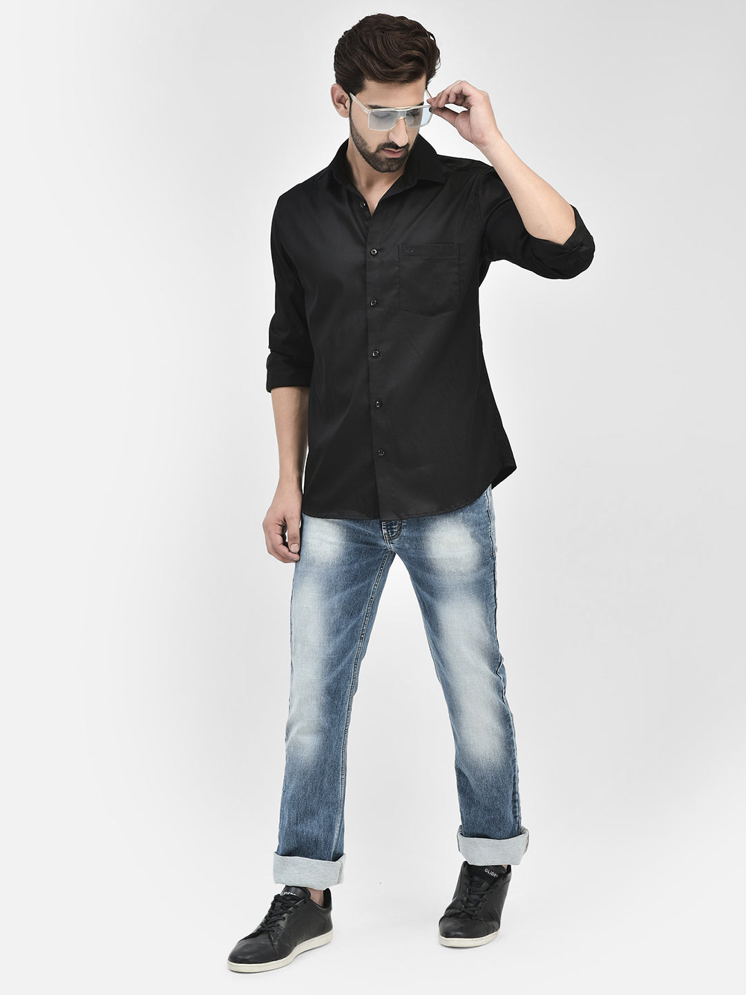 Black Shirt-Men Shirts-Crimsoune Club