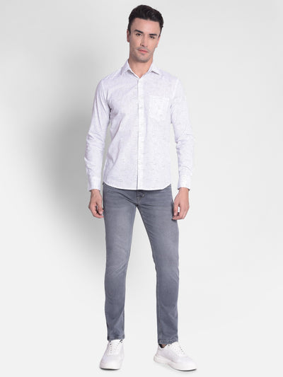 White Printed Shirt-Men shirts-Crimsoune Club