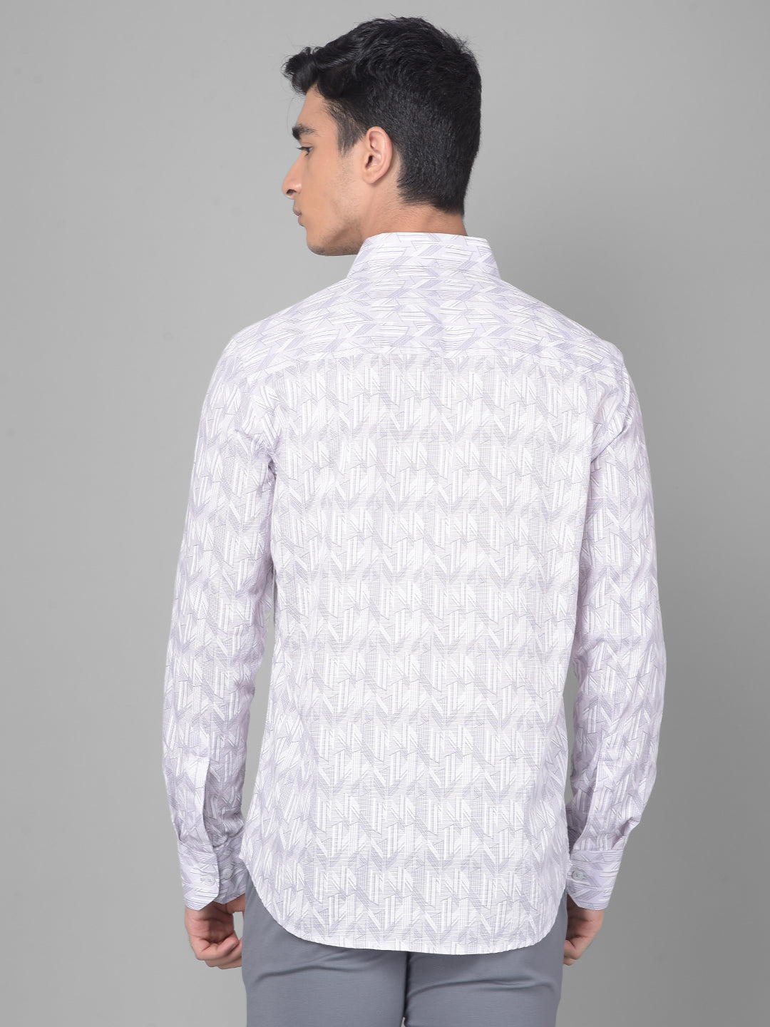 Grey Printed Shirt-Men Shirts-Crimsoune Club