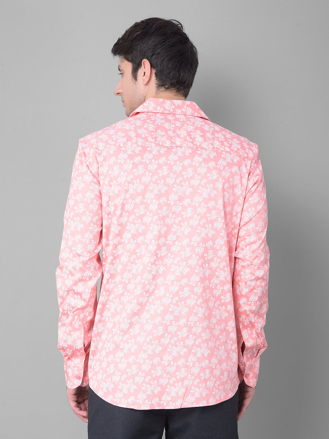 Pink Floral Shirt-Men Shirts-Crimsoune Club