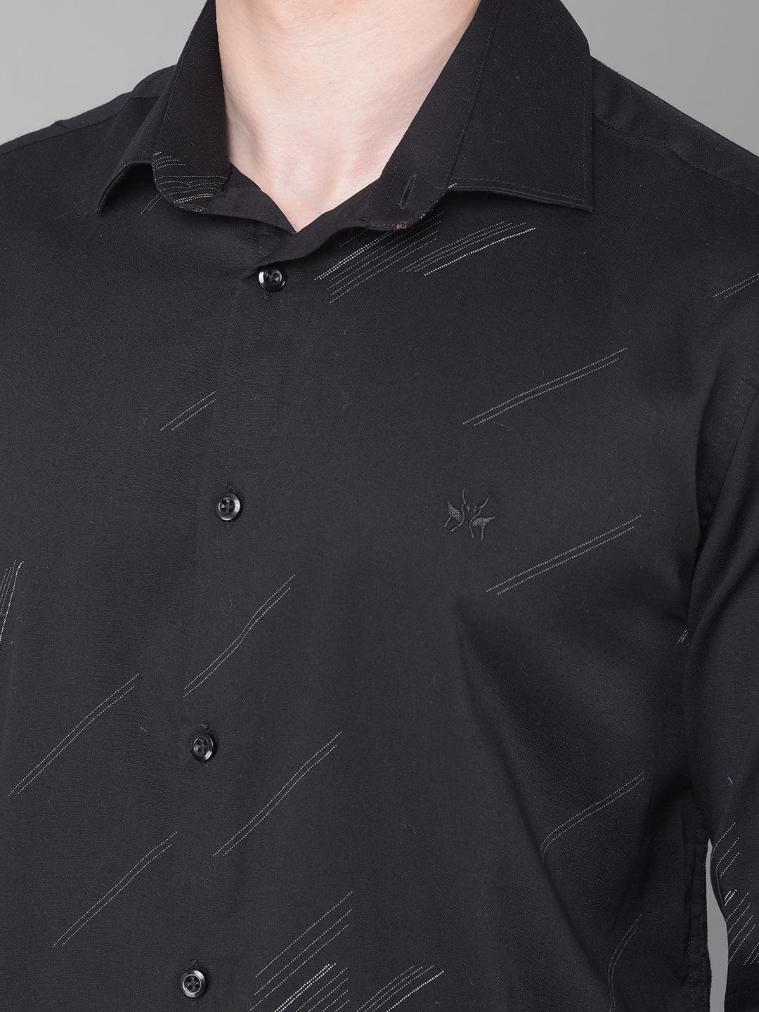 Black Printed Shirt-Men Shirts-Crimsoune Club