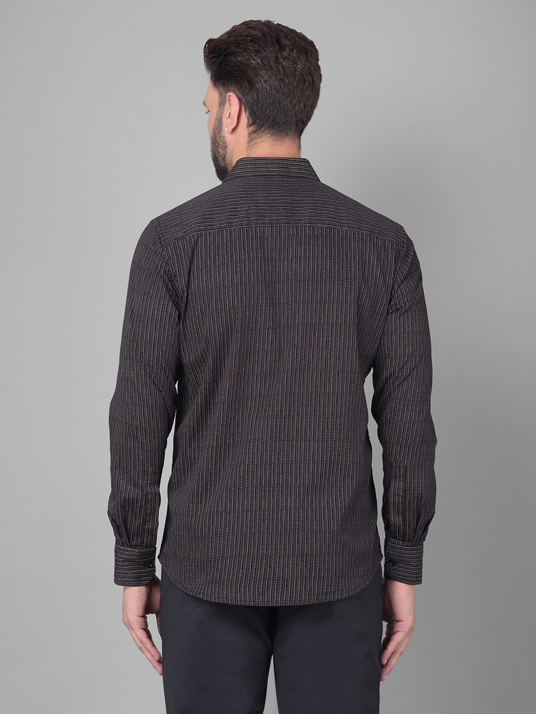 Black Printed Shirt-Men Shirts-Crimsoune Club