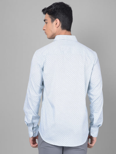 Blue Printed Shirt-Men Shirts-Crimsoune Club