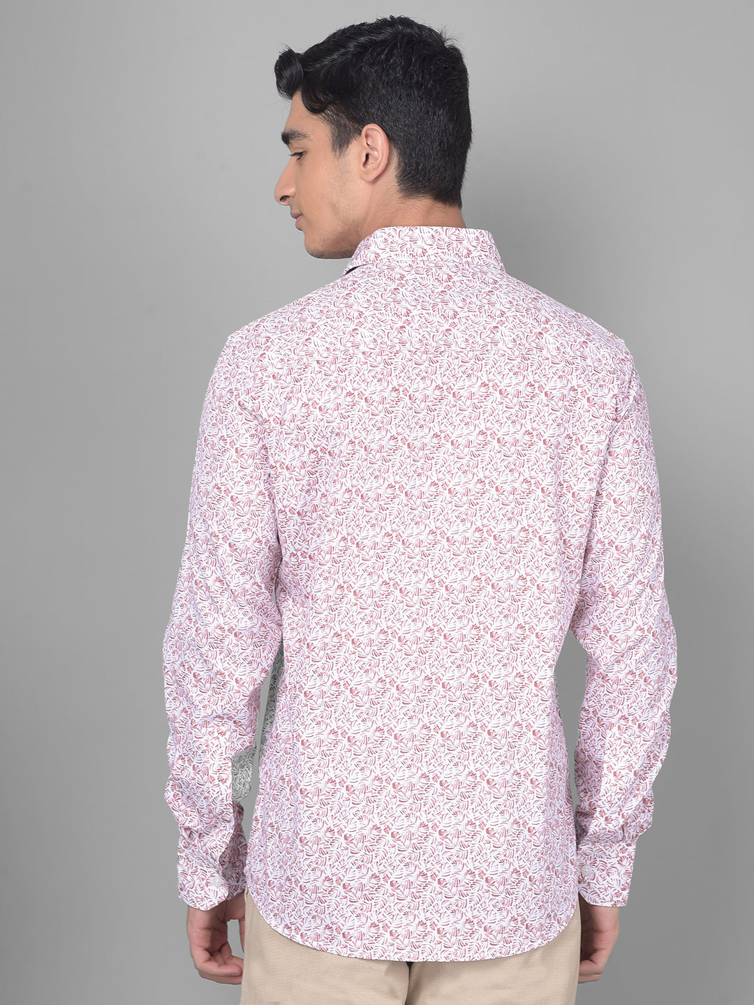 Pink Printed Shirt-Men Shirts-Crimsoune Club